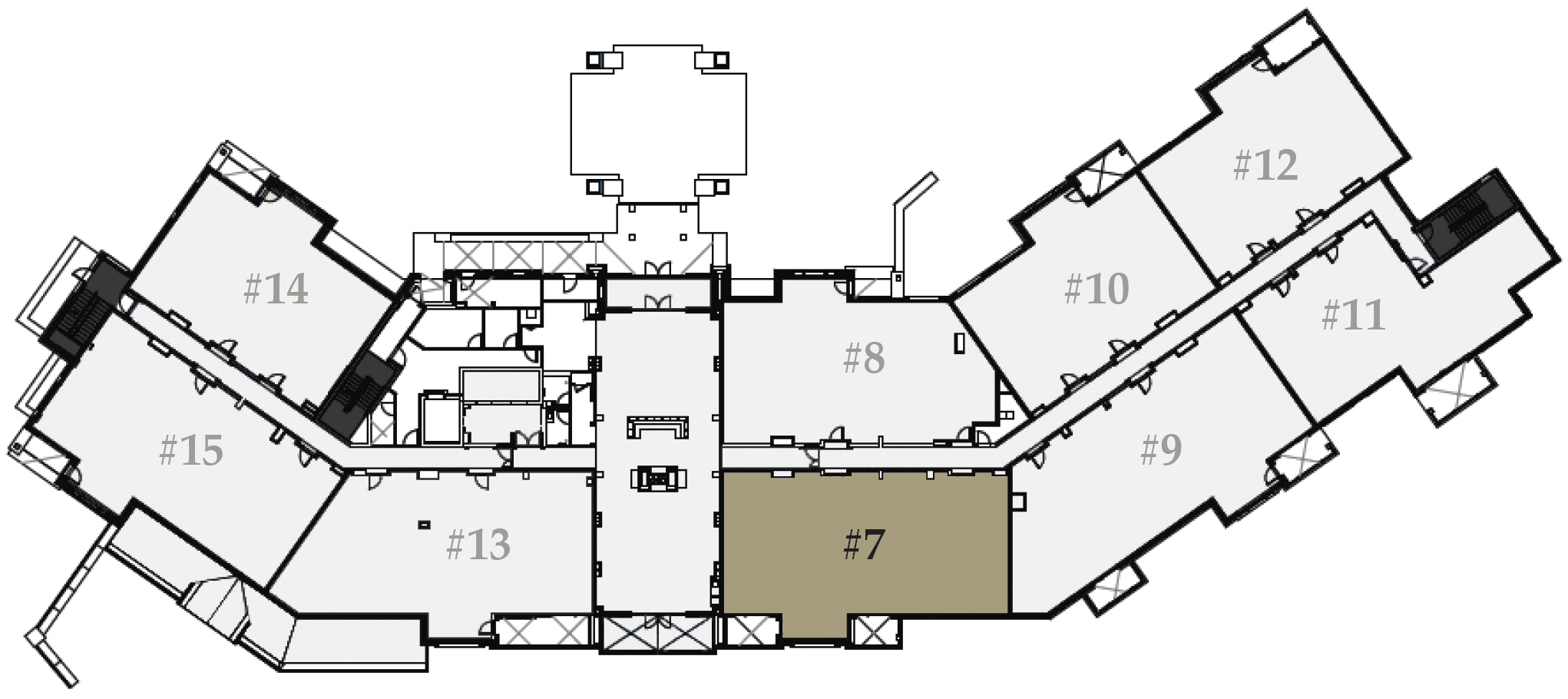 4-bedroom residence floor plate